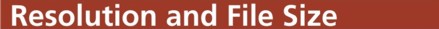 Resolution and File Size
